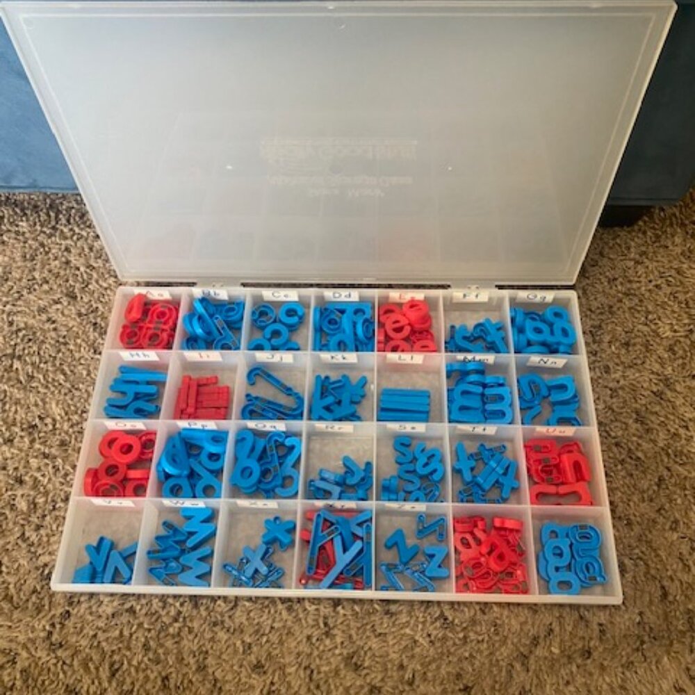 Really Good Stuff magnetic letters with storage case
